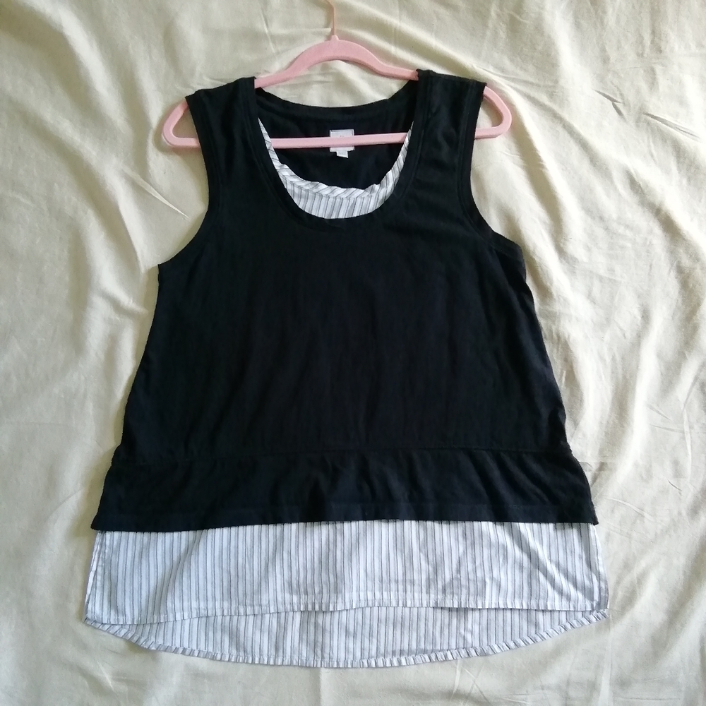 Element back & white tank top size L